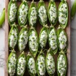 Crab and Cream Cheese Stuffed Snow Peas Recipe