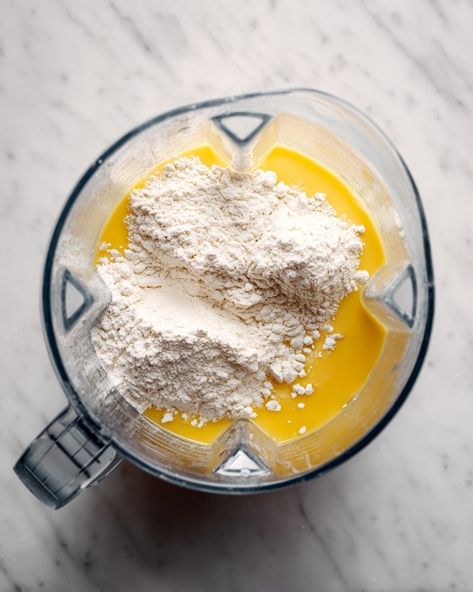A stack of several golden yellow crepes lies on a white plate placed on a white marbled surface. The top crepe is folded in half, revealing a smooth, slightly shiny texture with light browning and small air bubbles scattered across the surface. The crepes have thin, delicate edges and a soft, even color with slight crispness visible around the borders. photo taken with an iphone --ar 4:5 --v 7