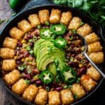 Vegetarian Chili Tater Tot Hotdish Recipe
