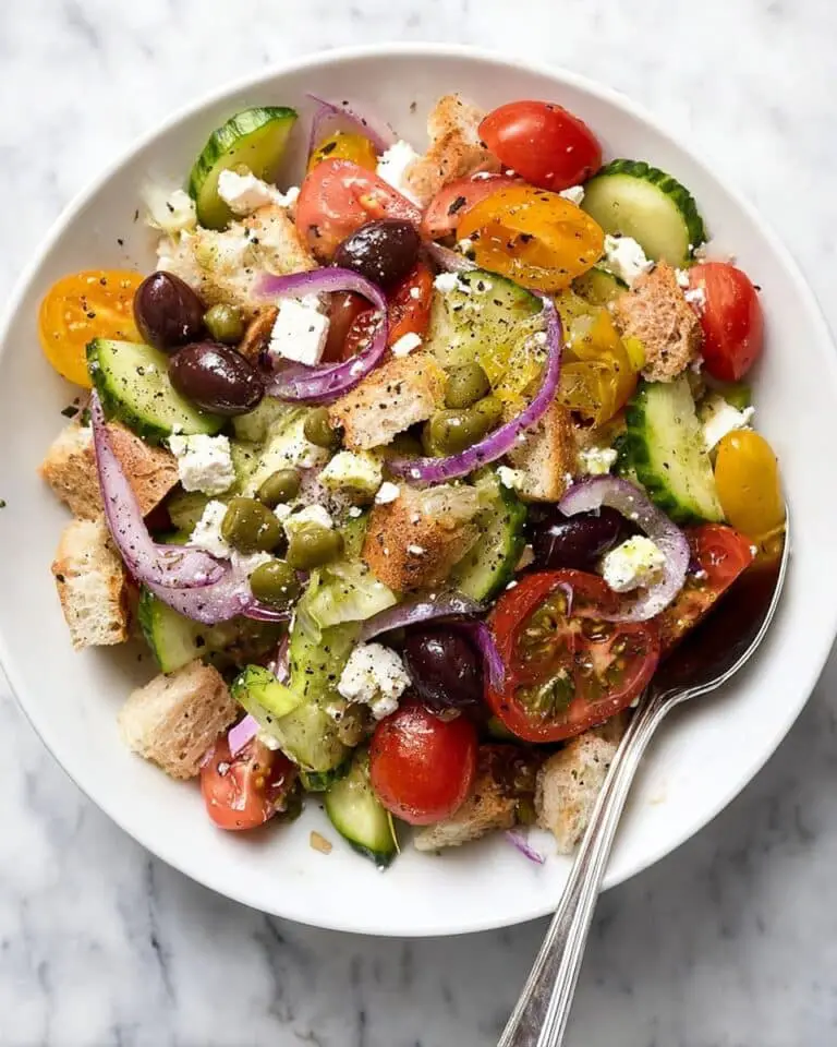 Greek-Style Panzanella Bread Salad Recipe