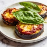Mediterranean Baked Eggplant Slices with Tomato and Bocconcini Recipe