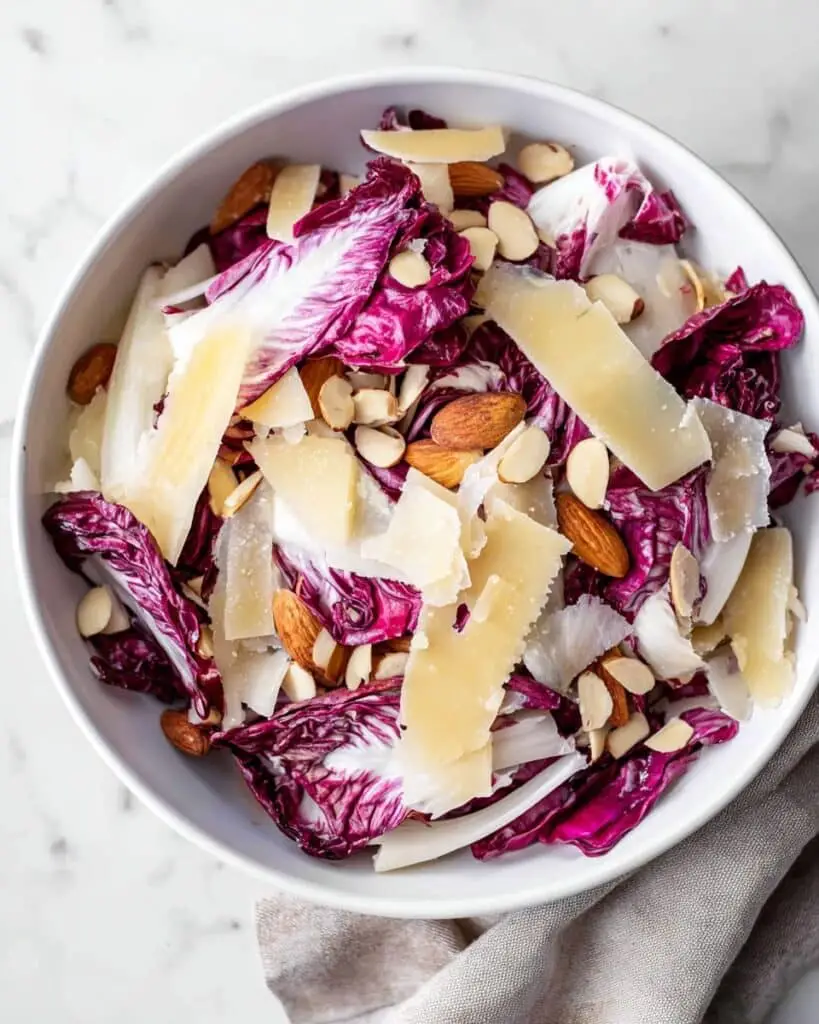 Radicchio Salad with Roasted Almonds, Apple, and Parmesan Recipe