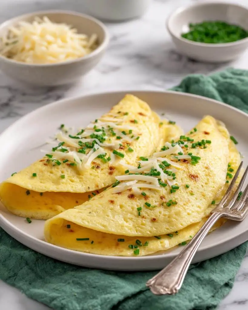 Savory Egg and Cheddar Crepes with Chives Recipe