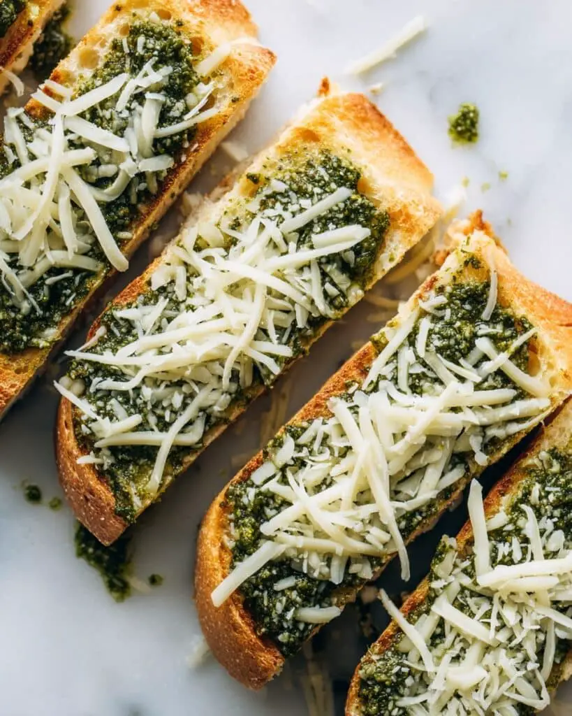 Sourdough Pesto Garlic Bread Recipe