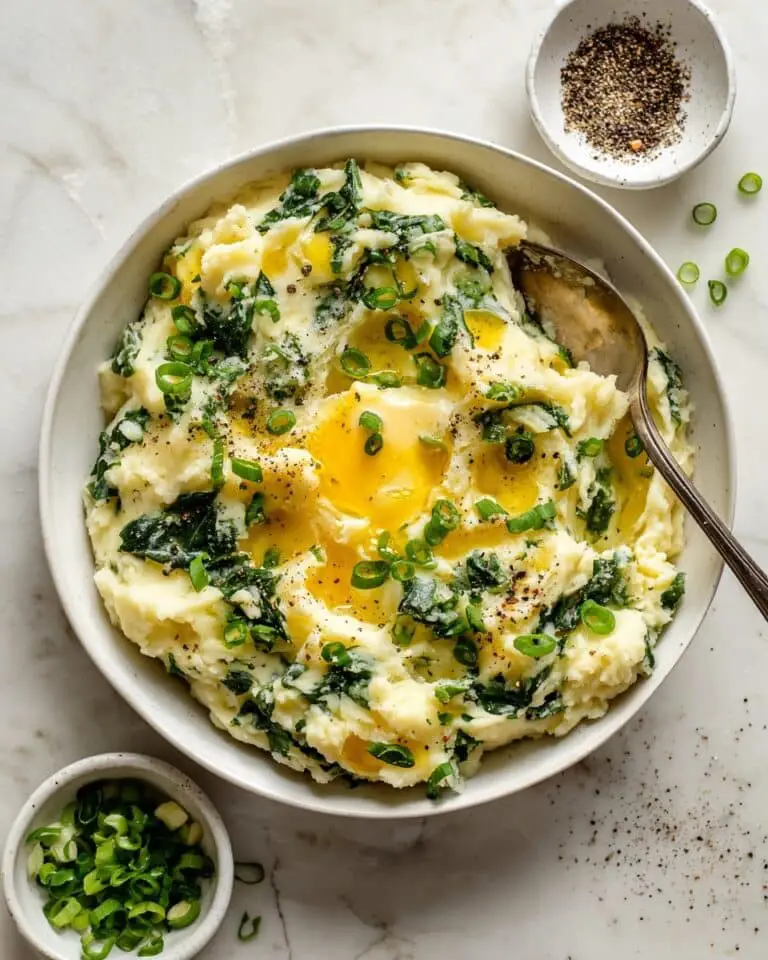 Colcannon: Irish Mashed Potatoes with Cabbage and Green Onions Recipe