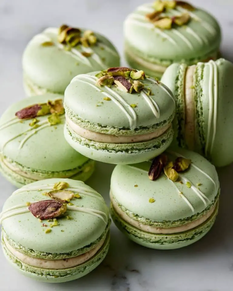Pistachio Macarons with Pistachio Ganache Filling Recipe