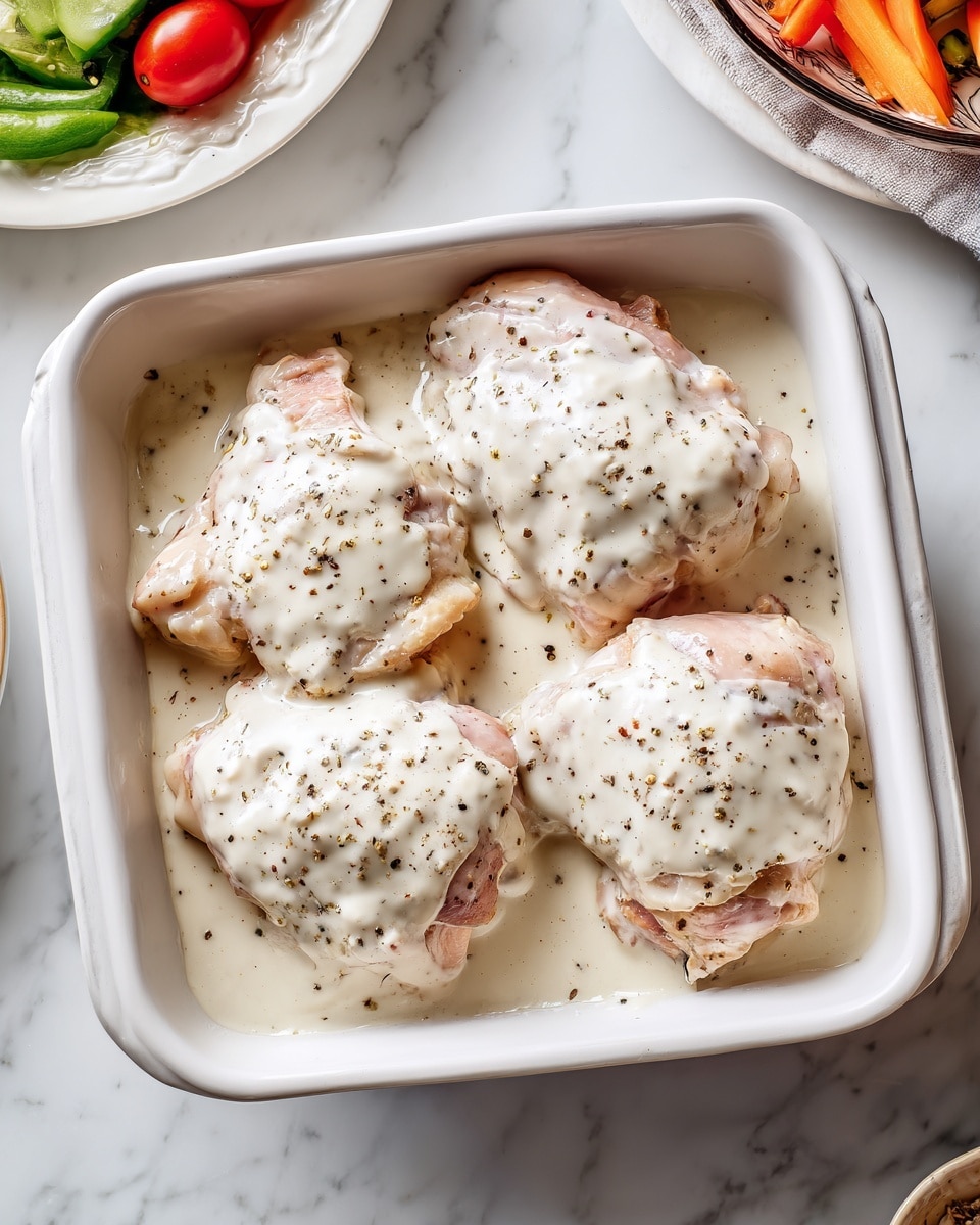 A white bowl holds a fresh salad with three main layers: at the bottom, there are thin, round slices of pale green cucumber with smooth skin; on top of that are thin slices of radish, white with red edges, arranged in a scattered pattern. The top layer is grilled chicken pieces that are golden brown with dark grill marks, looking tender and seasoned, sprinkled with chopped green herbs. A silver spoon is resting inside the bowl against the side. The bowl sits on a white marbled surface, and in the background there is a blurred plate of food. Photo taken with an iphone --ar 4:5 --v 7