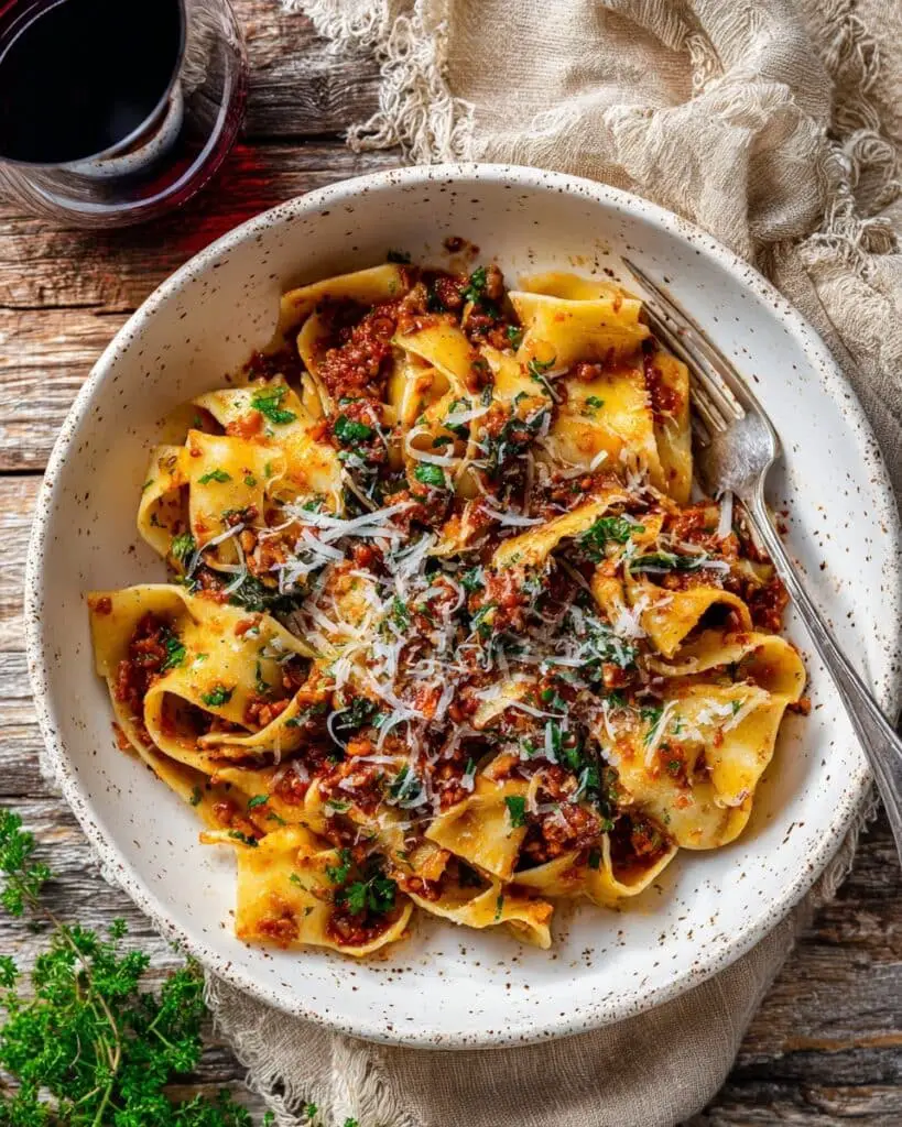 Vegetable Ragu with Pappardelle Pasta Recipe