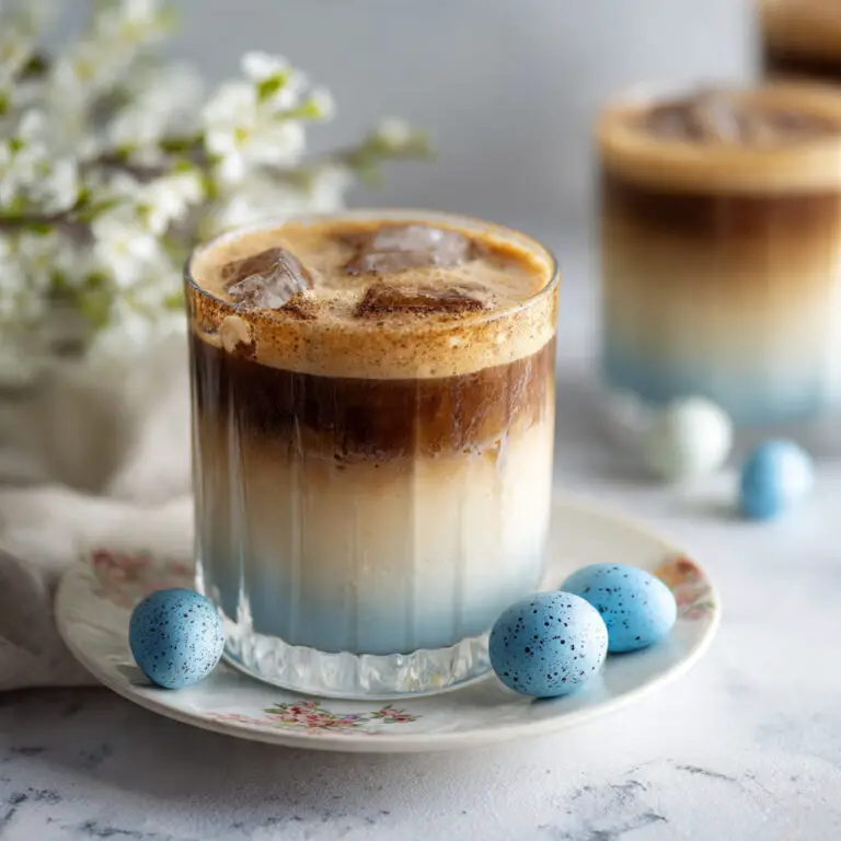 Coconut Macchiato with Coconut Sauce and Butterfly Pea Powder Recipe