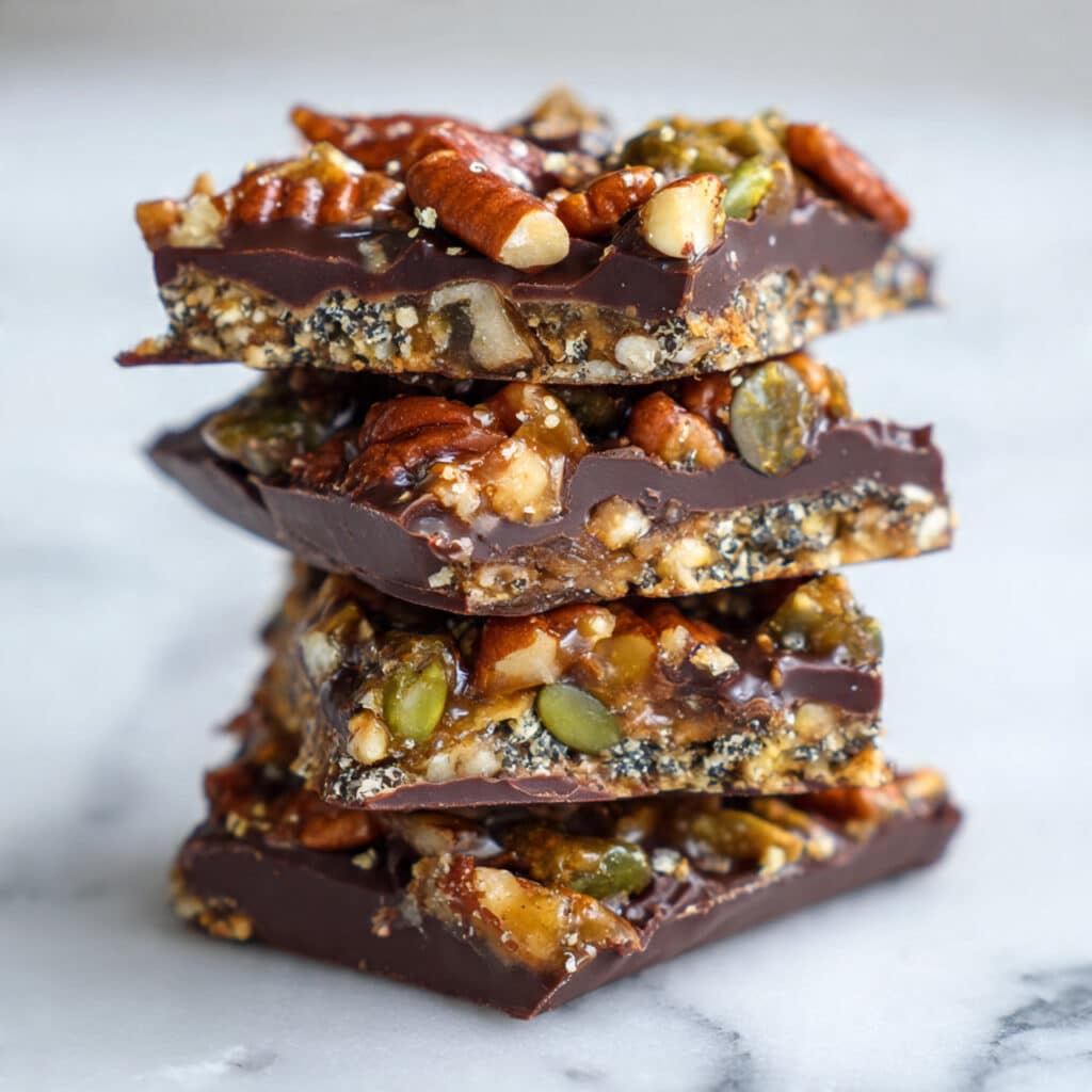 Dark Chocolate Nut Squares Recipe