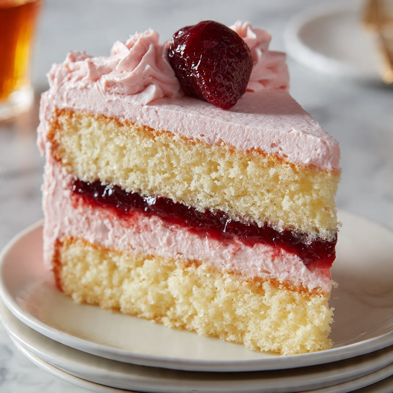 Strawberry Double Fromage Cheesecake Recipe - Recipe Image