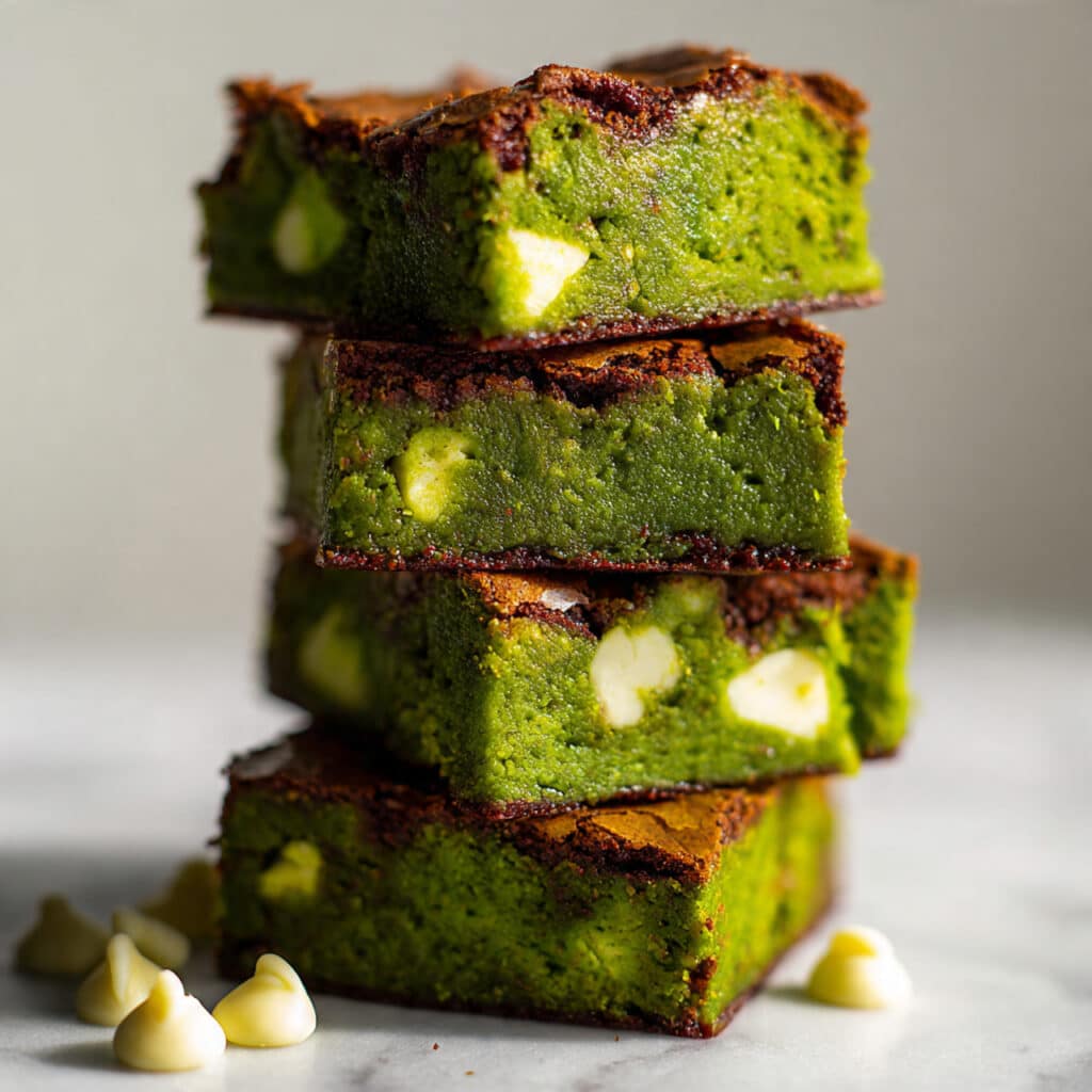 Chewy Matcha Brownies Recipe