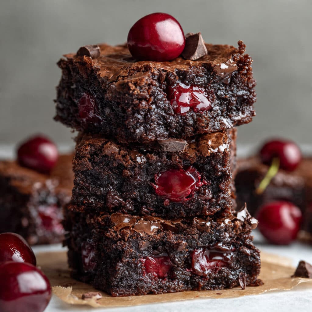 Fudgy Cherry Chocolate Brownies Recipe