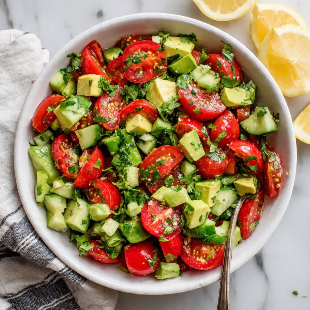 Tomato Cucumber Avocado Salad Recipe