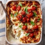 Easiest One Pan Caprese Pesto Orzo Bake Recipe