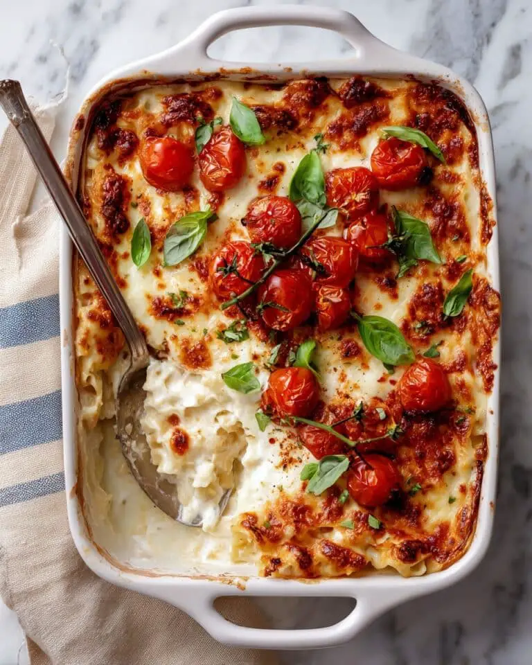 Easiest One Pan Caprese Pesto Orzo Bake Recipe