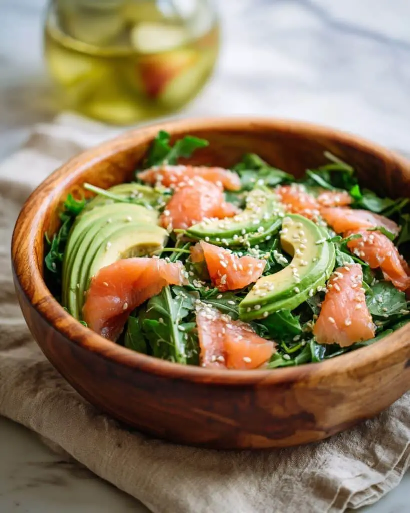 Smoked Salmon, Avocado and Rocket Salad Recipe