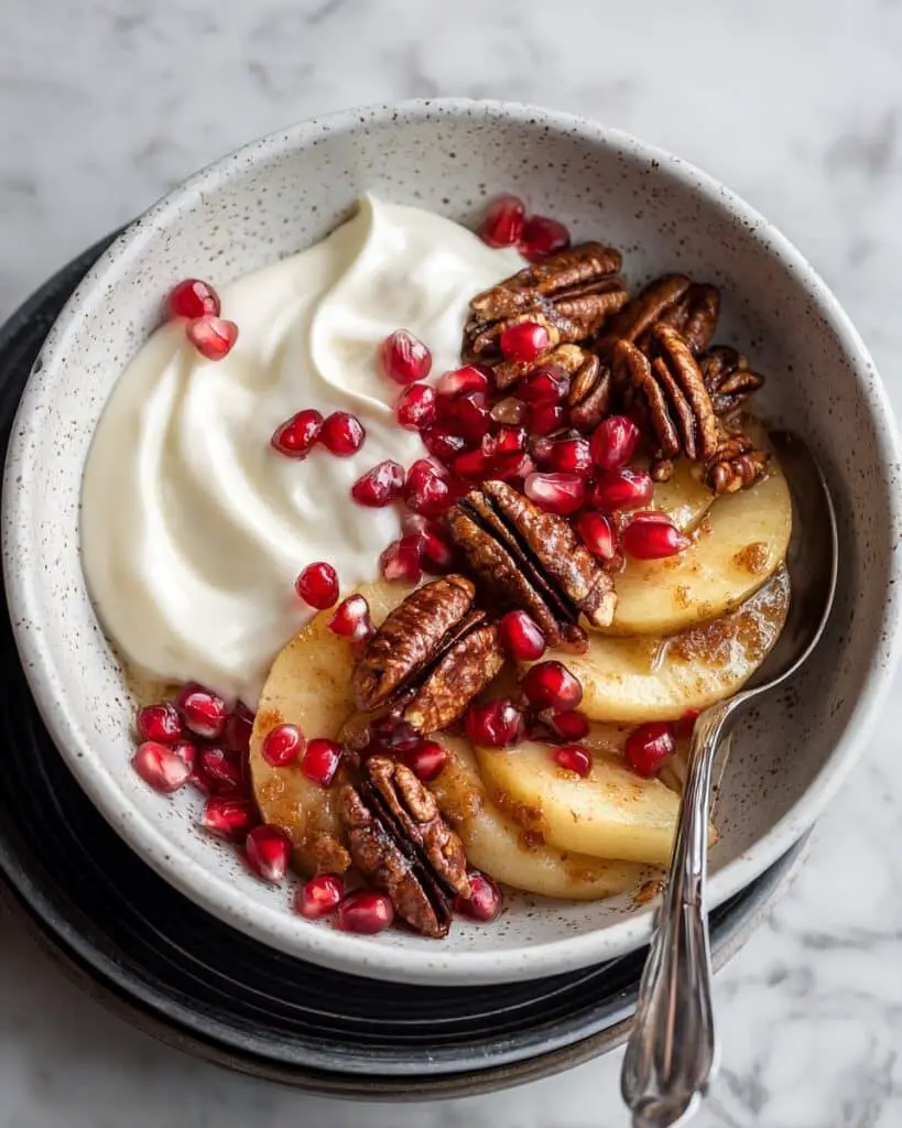 Spiced Baked Apples and Pears with Pomegranate and Pecans Recipe