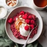 Simple, Healthy Raspberry Oatmeal Porridge Recipe