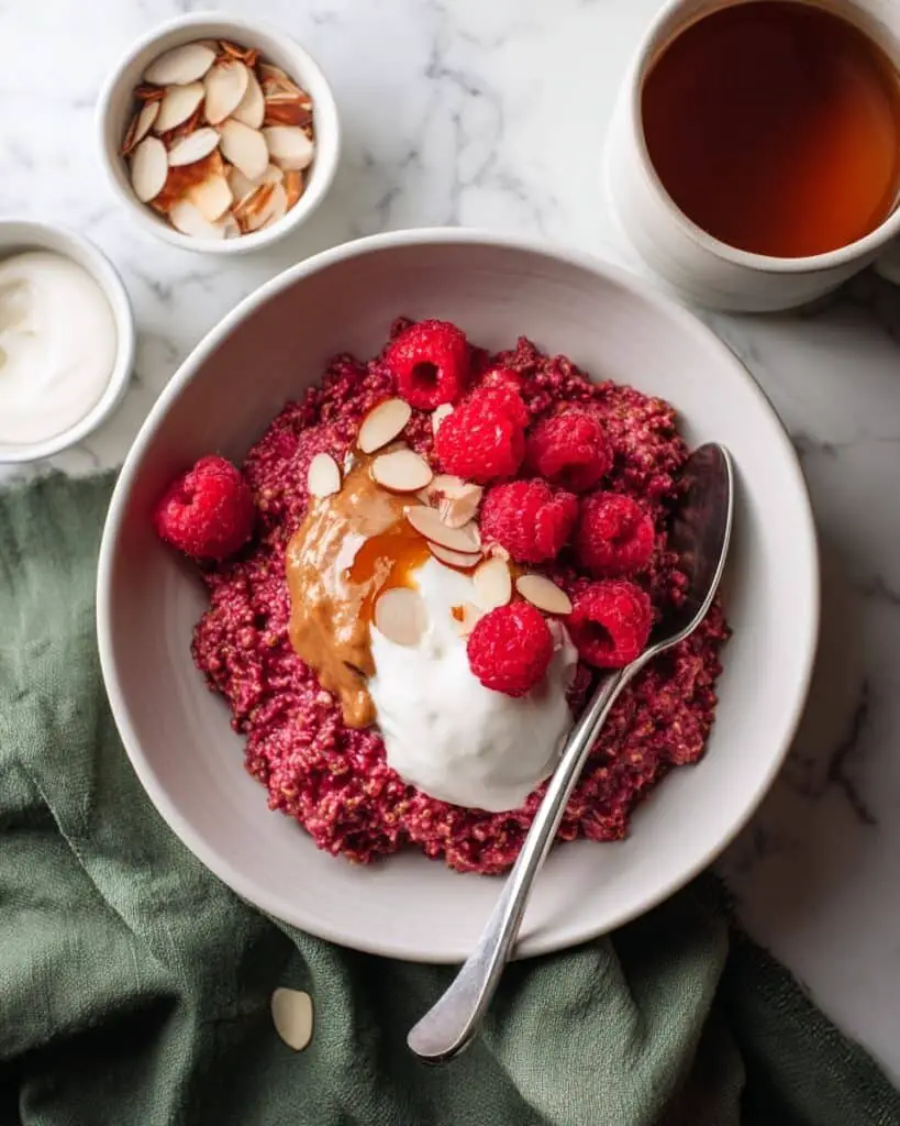 Simple, Healthy Raspberry Oatmeal Porridge Recipe