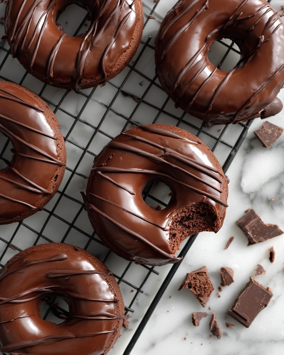 Homemade Baked Frosted Chocolate Donuts Recipe