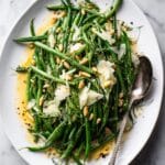Roasted Green Beans with Basil, Pine Nuts, and Cheese Recipe
