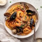 Simple Mixed Seafood Tomato Marinara Pasta Recipe
