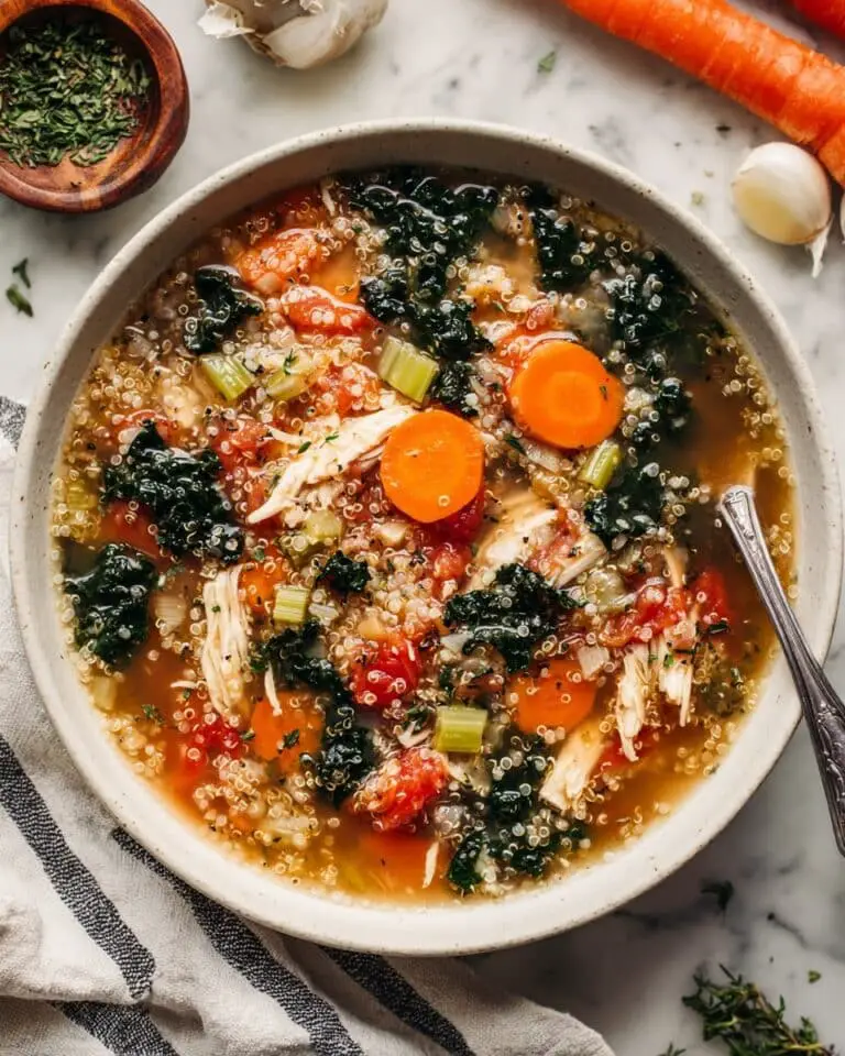 Nourishing Chicken Quinoa Soup with Vegetables Recipe