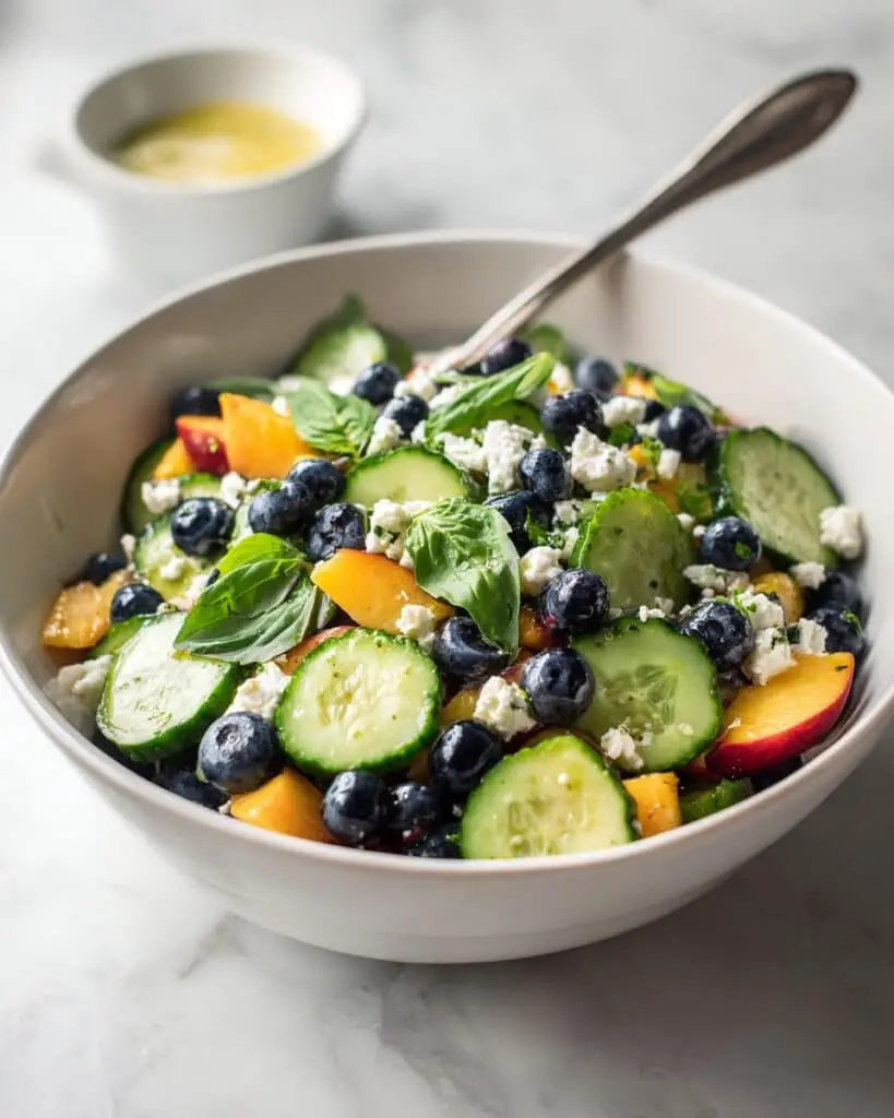Blueberry Peach Feta Salad Recipe
