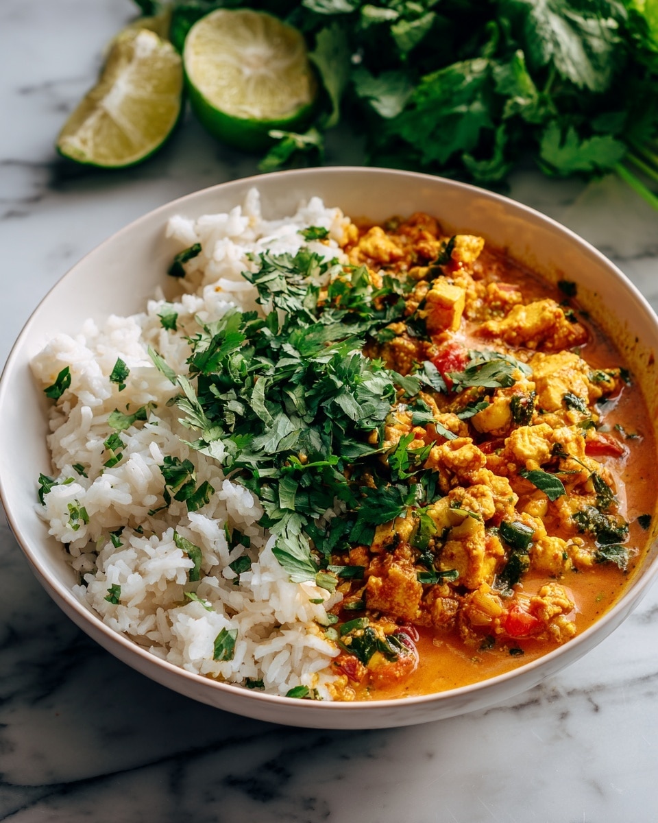Crockpot Thai Yellow Curry Chicken with Garlic Rice Recipe