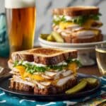 Spicy Turkey Panini with Pear and Cheddar Cheese Recipe