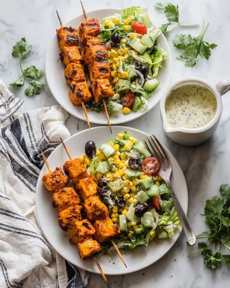 BBQ Chicken Skewer Salad Recipe