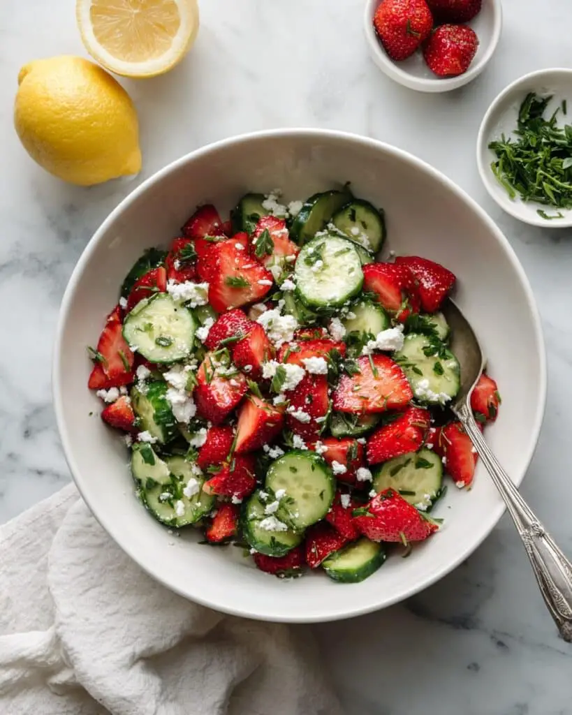 20-Minute Strawberry Cucumber Salad Recipe