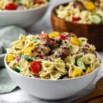 Grilled Chicken Pasta Salad with Lemon Parmesan Dressing Recipe