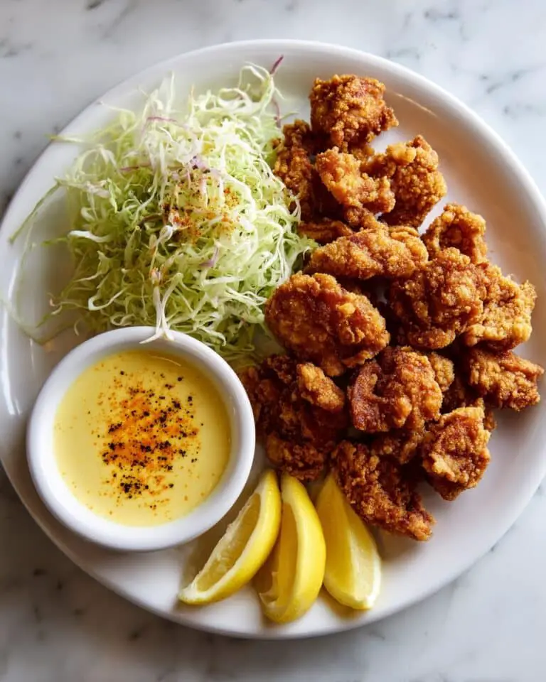 Easy Crispy Japanese Chicken Karaage with Lemon Garlic Mayo Dip Recipe