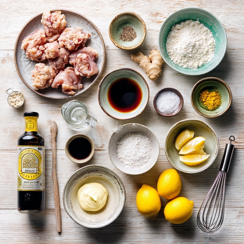 A clear glass bowl filled with raw meat pieces coated in a thick creamy sauce that is light yellow with small black specks. The meat is tender and pinkish with glossy parts showing through the sauce. The bowl is placed on a wooden surface with a bamboo mat underneath it, creating a warm and rustic look. photo taken with an iphone --ar 4:5 --v 7