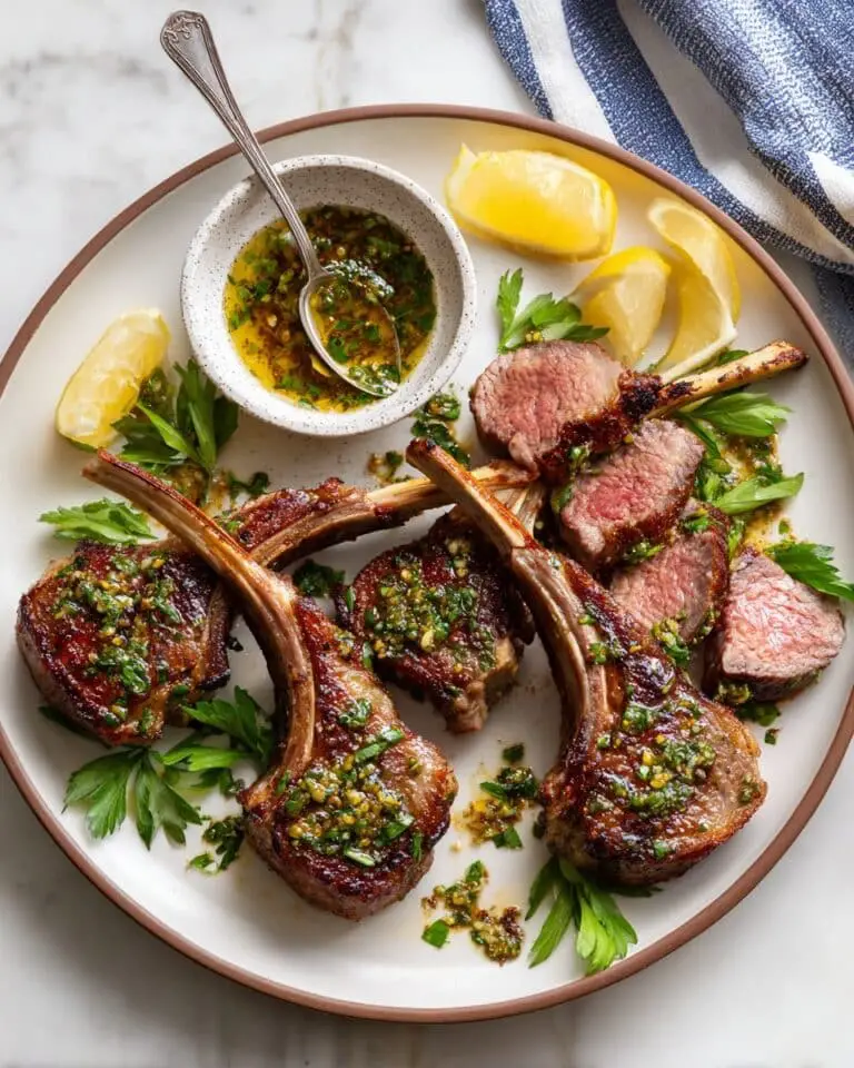 Greek Lemon Herb Lamb Chops Recipe