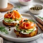 Smashed Potatoes Everything Bagel with Smoked Salmon Recipe