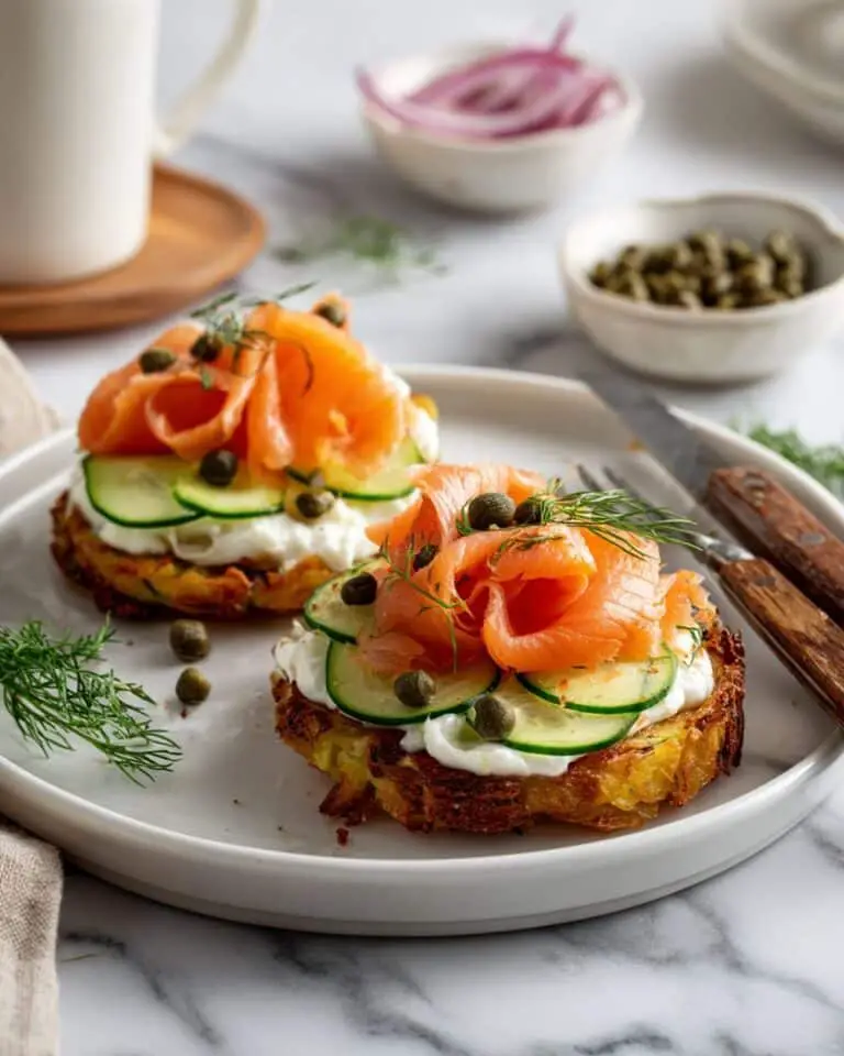 Smashed Potatoes Everything Bagel with Smoked Salmon Recipe