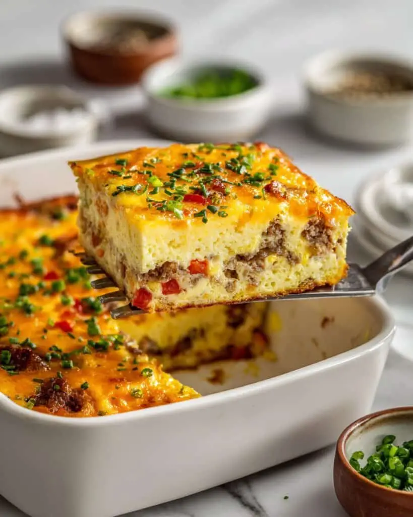 Turkey Sausage Hash Brown Breakfast Casserole Recipe