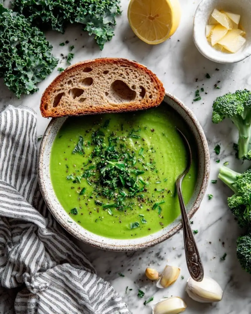 Nourishing One-Pot Broccoli Kale Soup Recipe