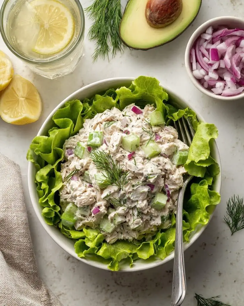Healthy Salmon Salad with Avocado and Greek Yogurt Recipe