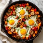 Sweet Potato Hash with Chicken Sausage and Eggs Recipe