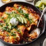 Skillet Creamy Chipotle Chicken Enchiladas Recipe