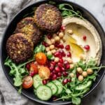 Waffle Falafel with Tahini Sauce and Fresh Veggies Recipe