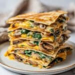 Mushroom & Spinach Quesadilla Recipe