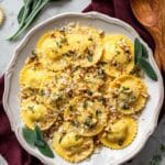 Browned Butter Sage Sauce over Ravioli Recipe