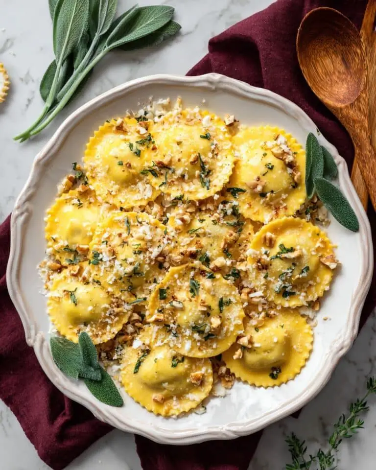 Browned Butter Sage Sauce over Ravioli Recipe