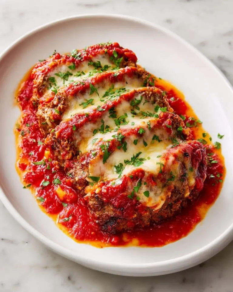 Italian Meatloaf with Tomato Sauce and Provolone Recipe