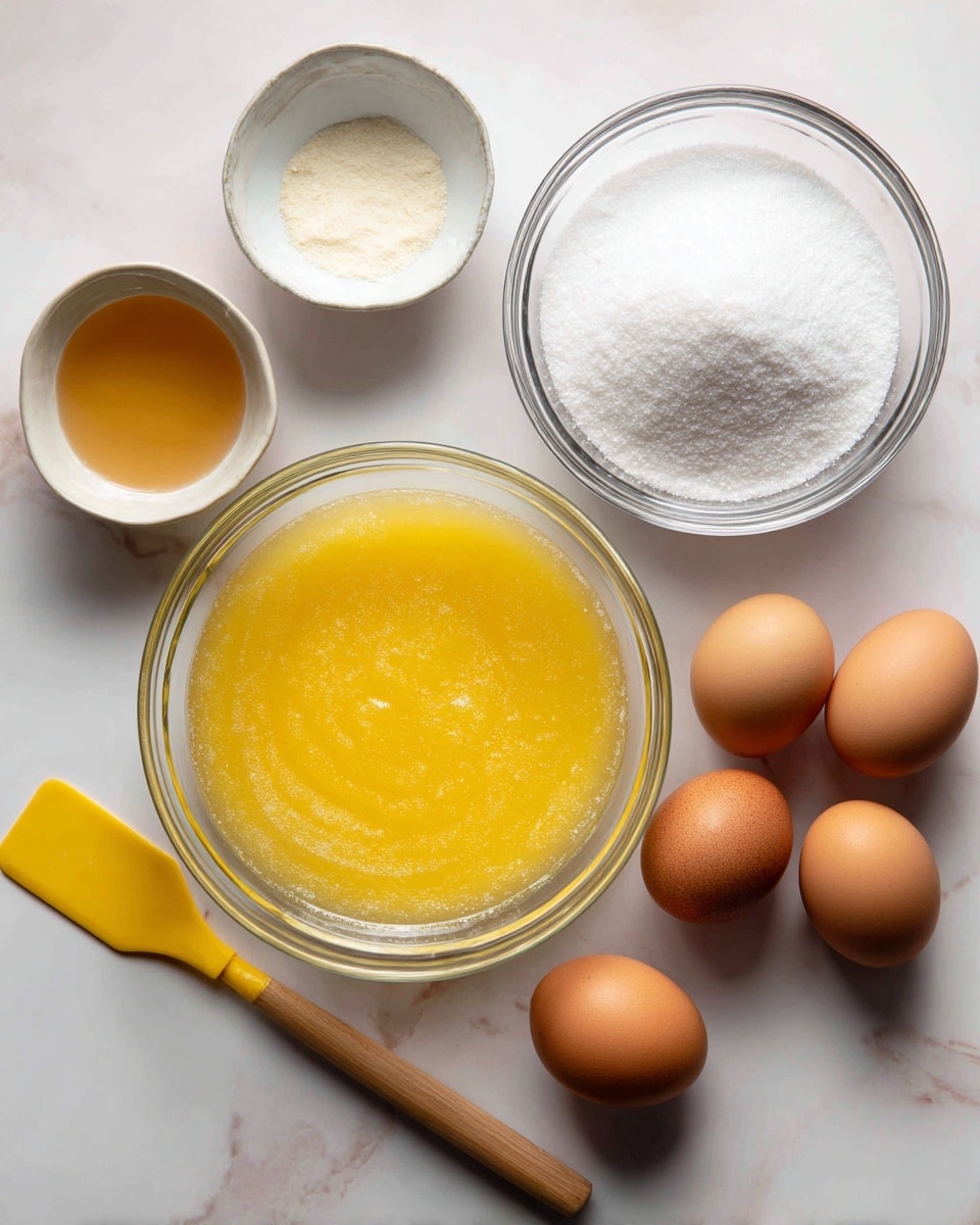 The dish shows a round light brown meringue base on a white plate with edges shaped in an octagon style. On top of the meringue, there is a thick, glossy yellow lemon curd layer, followed by a fluffy white whipped cream topping. Thin strips of candied lemon peel sit on the whipped cream as decoration. To the right of the dessert, an old silver fork rests on the plate, which is placed on a white marbled surface with a folded blue and white checkered napkin next to it. Photo taken with an iphone --ar 4:5 --v 7